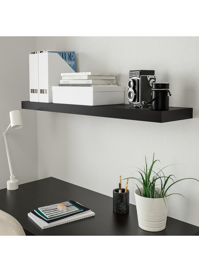 erorex Wall shelf, black-brown, 110x26 cm - Image 2