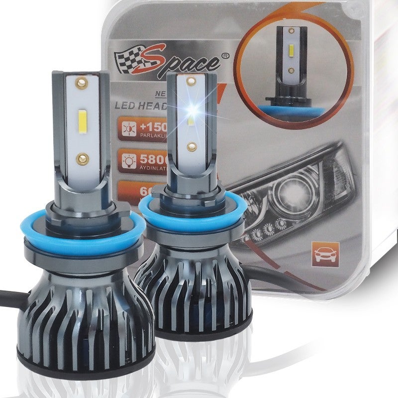 LED Xenon LED Headlight Bulb 6000KELVIN 11600 Lumen 12V H11