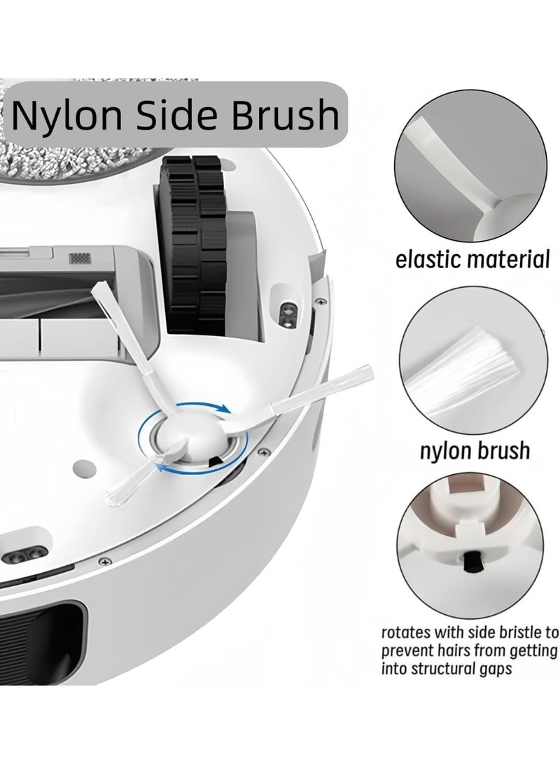 XICEN 28pcs Replacement Kit Accessories Compatible with Xiaomi Robot Vacuum X10 Plus, X10+, X20+, X20 Plus - Include 2 Main Brush, 6 Side Brush, 8 Dust Bag, 4 Filter, 6 Mop Cloth, 2 Tools - Image 4