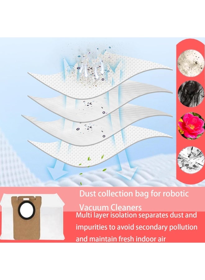 XICEN 28pcs Replacement Kit Accessories Compatible with Xiaomi Robot Vacuum X10 Plus, X10+, X20+, X20 Plus - Include 2 Main Brush, 6 Side Brush, 8 Dust Bag, 4 Filter, 6 Mop Cloth, 2 Tools - Image 2