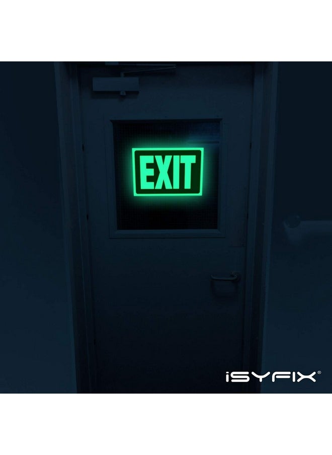 إزيفيكس ملصقات إضاءة في الظلام من iSYFIX باللون الأحمر - عبوتان مقاس 10 × 7 بوصات - فينيل مضيء، مغلف لمقاومة الأشعة فوق البنفسجية والطقس والبهتان، للاستخدام الداخلي والخارجي للأعمال والمدرسة والمكتب والمستودعات  - Image 5