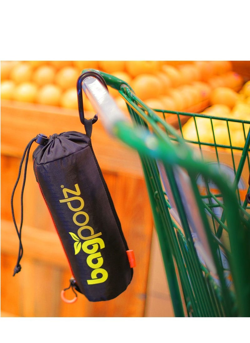 bagpodz 5 Pack Reusable Grocery Bags, Grocery Folding Tote Bag, Multipurpose Heavy Duty Shopping Cart Bag, Daily Utility Bag, Washable, 50 LBS Capacity, Blue Colour  - Image 4