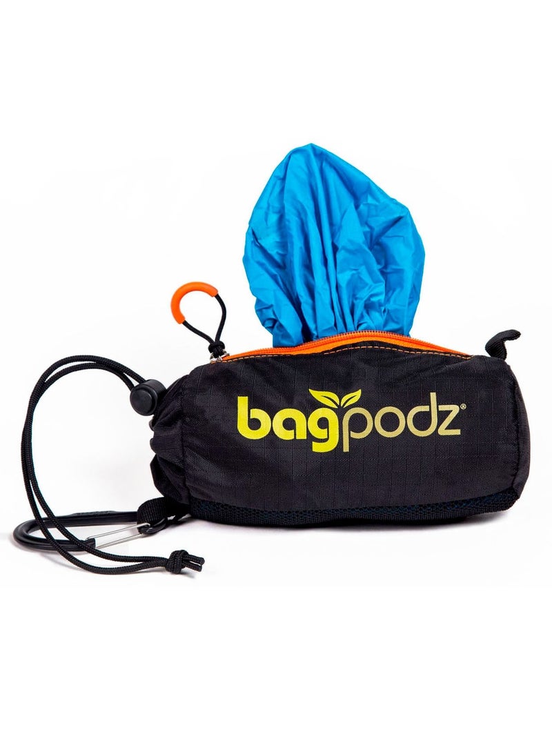 bagpodz 5 Pack Reusable Grocery Bags, Grocery Folding Tote Bag, Multipurpose Heavy Duty Shopping Cart Bag, Daily Utility Bag, Washable, 50 LBS Capacity, Blue Colour  - Image 2