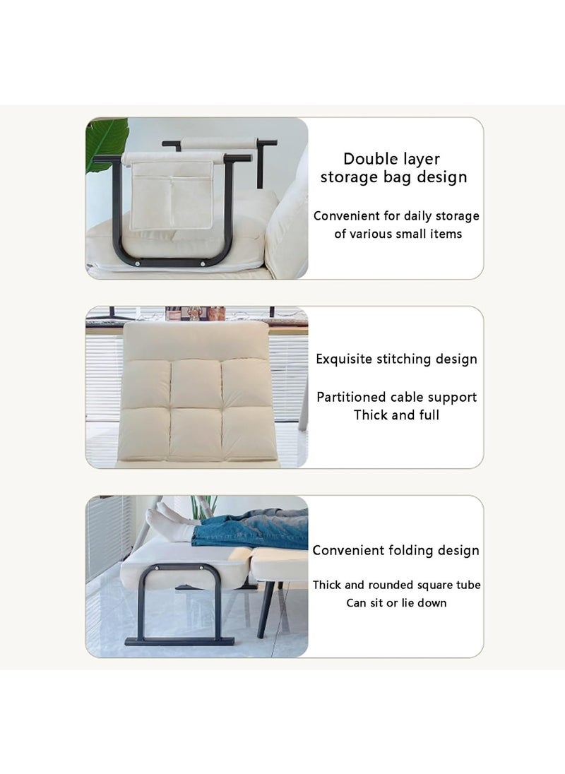 GT-Wheel - Folding Sofa Recliner Arm Chair Convertible Sofa Bed Sleeper Chair 5 Position Adjustable Backrest - Image 1