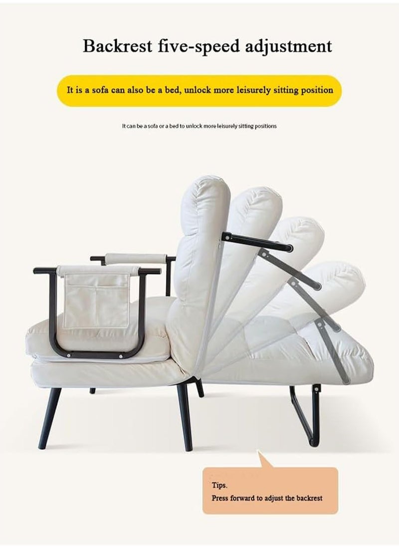GT-Wheel - Folding Sofa Recliner Arm Chair Convertible Sofa Bed Sleeper Chair 5 Position Adjustable Backrest - Image 1