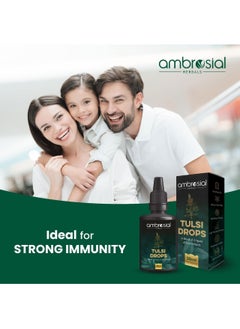 ambrosial Tulsi Drops Concentrated Extract Of 5 Rare Tulsi High Strength Ark Drops 100% Natural Immunity Booster Relieves Cough And Cold 30 Ml  - Image 5