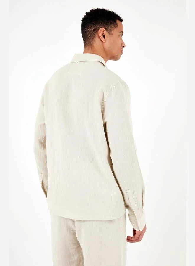 Buratti  Buratti 100% Cotton Regular Fit Shirt Men's SHIRT CF24S127804 for Men | Best Price UAE