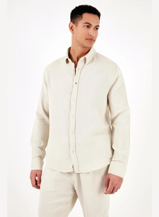 Buratti  Buratti 100% Cotton Regular Fit Shirt Men's SHIRT CF24S127804 for Men | Best Price UAE