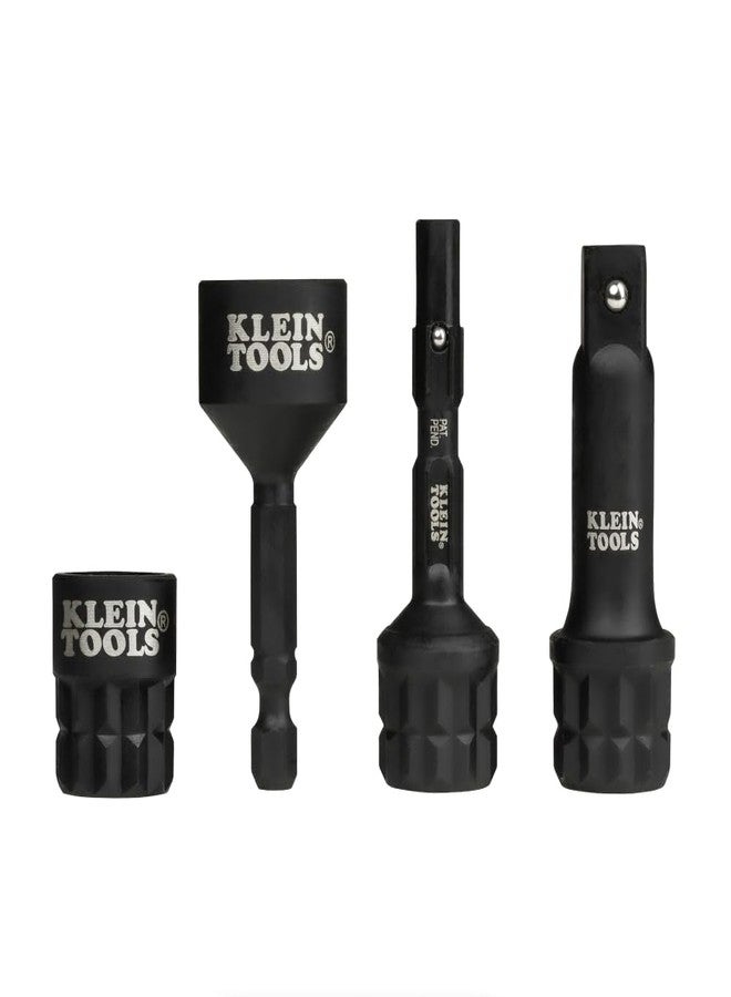 Klein Tools 65KADPM KNECT (M) Impact Socket Adapter Set, 4 Adapters for 3/8-Inch Drive Tools, Flip Sockets and Impact Drivers, Compatible with KNECT (S) and (M) Systems - Image 1