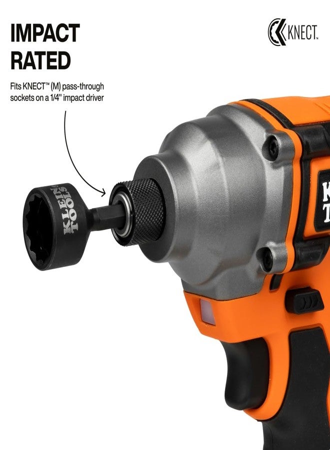 Klein Tools 65KADPM KNECT (M) Impact Socket Adapter Set, 4 Adapters for 3/8-Inch Drive Tools, Flip Sockets and Impact Drivers, Compatible with KNECT (S) and (M) Systems - Image 4