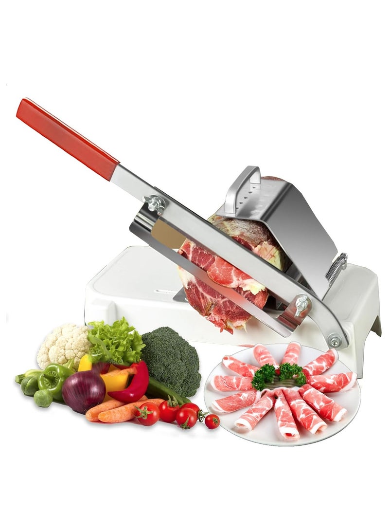 AROAQ Frozen Meat Slicer - Goldocean Stainless Steel Meat Cutter Beef Mutton Roll Manual Meat Slicer for Hot Pot BBQ Food Vegetable Medicinal Materials Slicer Slicing for Home Cooking - Image 1