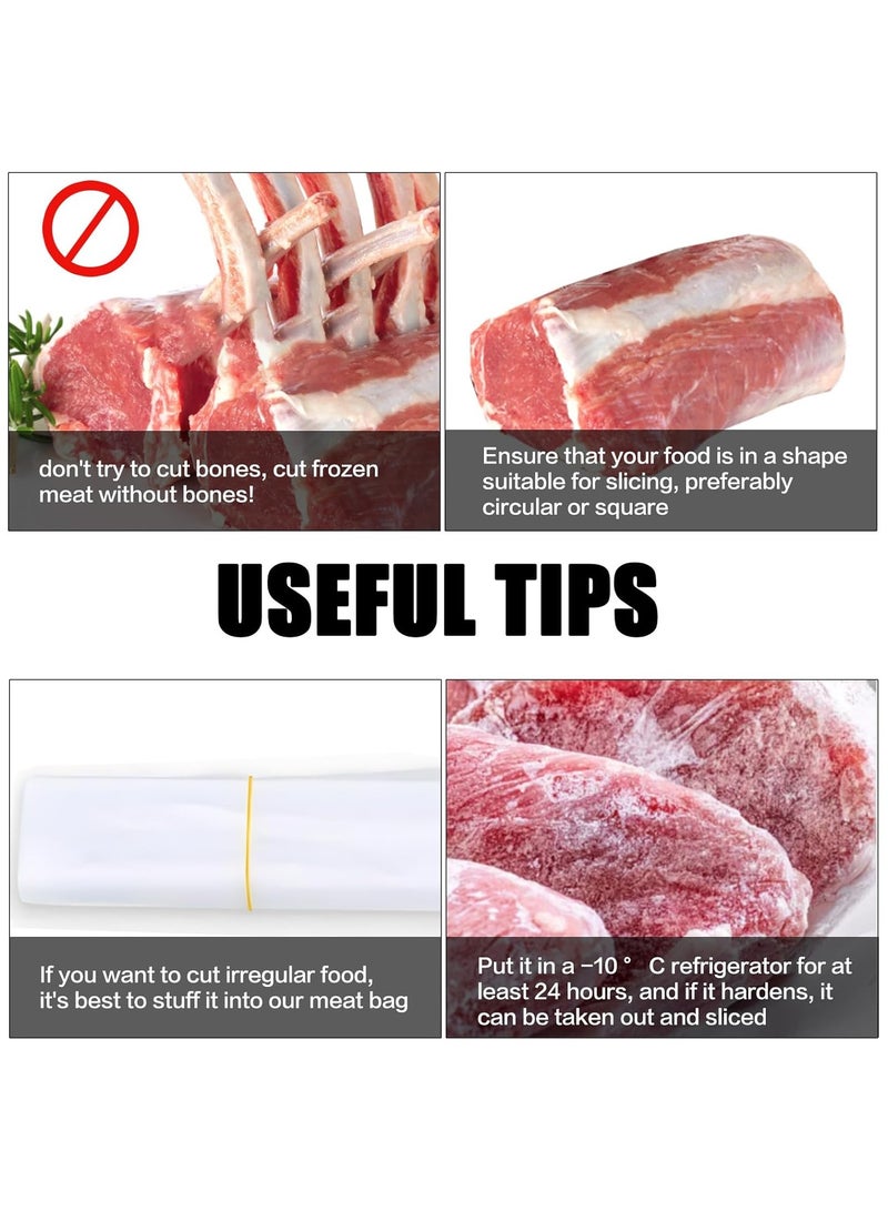 AROAQ Frozen Meat Slicer - Goldocean Stainless Steel Meat Cutter Beef Mutton Roll Manual Meat Slicer for Hot Pot BBQ Food Vegetable Medicinal Materials Slicer Slicing for Home Cooking - Image 3