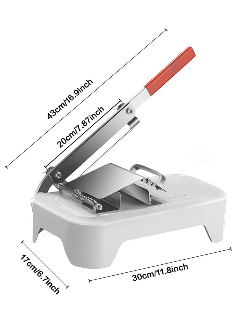 AROAQ Frozen Meat Slicer - Goldocean Stainless Steel Meat Cutter Beef Mutton Roll Manual Meat Slicer for Hot Pot BBQ Food Vegetable Medicinal Materials Slicer Slicing for Home Cooking - Image 4