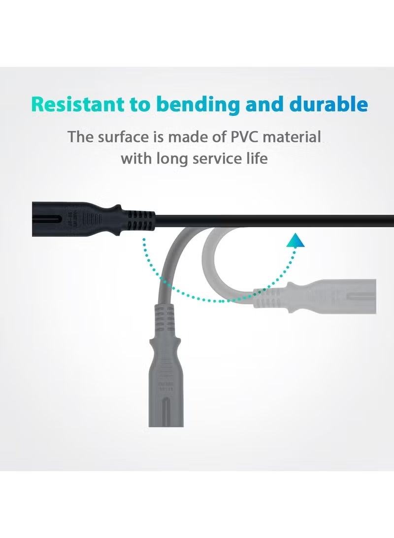 EFUMKE 150CM UK power cord, PS4 power cord, electric kettle power cord/power cord, compatible with Samsung LG、 Philips, Toshiba TVs/printers/PS4/PS3/PS5 - Image 3