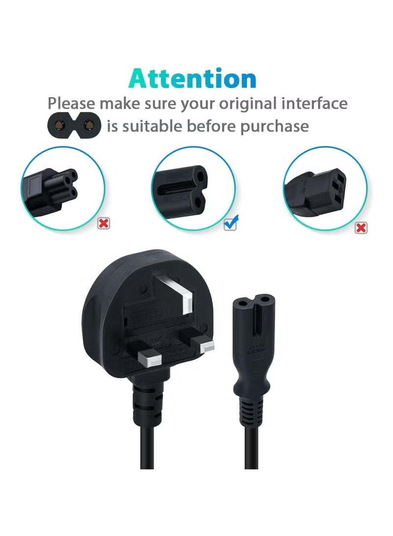 EFUMKE 150CM UK power cord, PS4 power cord, electric kettle power cord/power cord, compatible with Samsung LG、 Philips, Toshiba TVs/printers/PS4/PS3/PS5 - Image 2