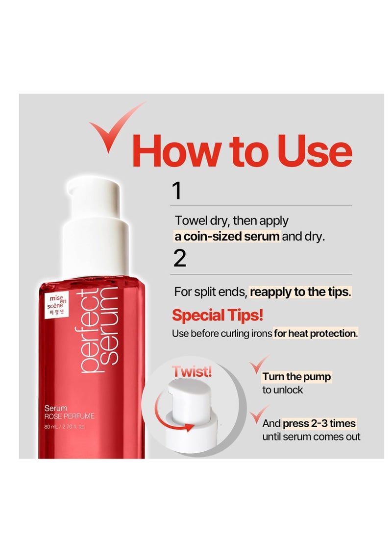 Mise En Scène Mise En Scene Perfect Rose Perfume Serum for Damaged, Bleached Hair 80ml  - Image 4