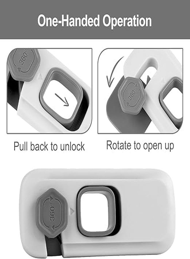 VishBin Child Proof Refrigerator Lock, Baby Proofing Cabinet Locks, Oven Lock Child Safety, Fridge Lock, for Fridge, Drawers, Dishwasher, Oven, Cupboard, Closet, Adhesive, No Tools Need - Image 4