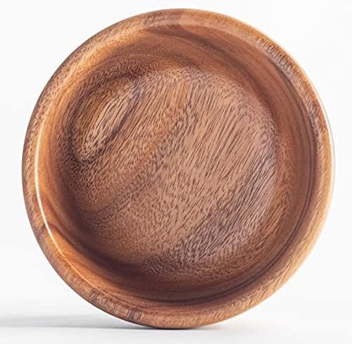 SiamMandalay Acacia Wooden Salad Bowls Set of 2 6 x 3 Individual Wood Serving Bowls for Fruits Cereal Salads or Snacks  Handmade from a Single Organic Piece of Acacia Wood Food Safe - Image 2