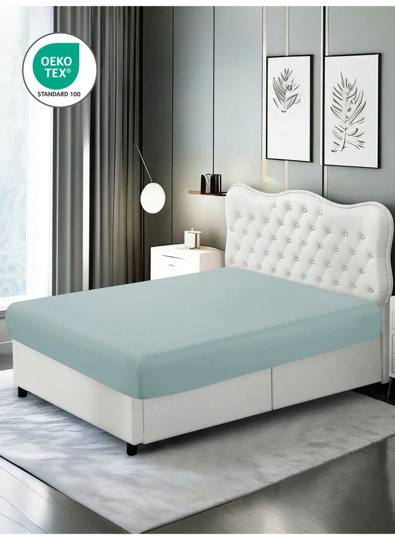 Donetella Bedding Fitted Sheet - Fits 200x200 Cm For Super King Bed - 3 Pcs (1 Fitted Sheet and 2 Pillowcases) - 35 Cm Deep Pocket - Solid Bed Sheet