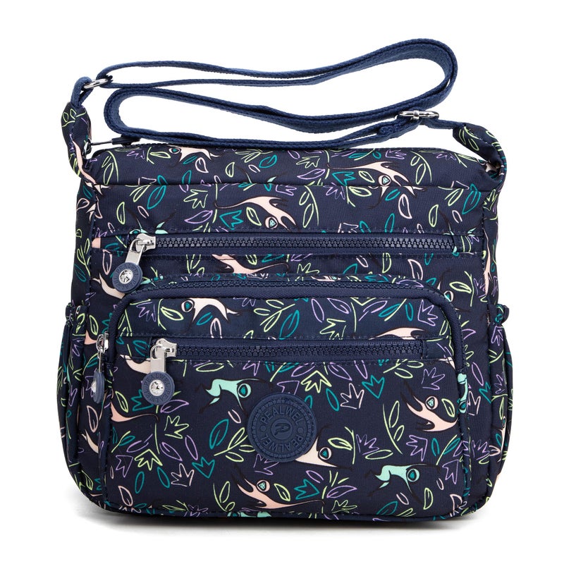 Pealwel Women Shoulder Handbag Roomy Multiple Pockets Bag Ladies Crossbody Purse Tote Top Handle Satchel(Playing Time) - Image 1