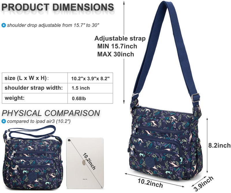 Pealwel Women Shoulder Handbag Roomy Multiple Pockets Bag Ladies Crossbody Purse Tote Top Handle Satchel(Playing Time) - Image 5