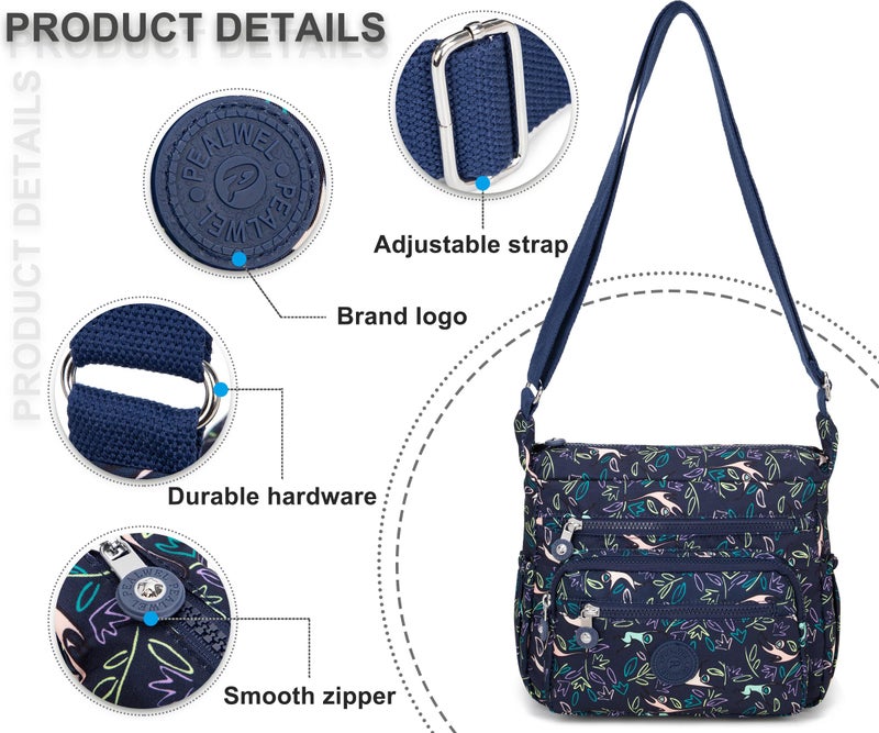 Pealwel Women Shoulder Handbag Roomy Multiple Pockets Bag Ladies Crossbody Purse Tote Top Handle Satchel(Playing Time) - Image 4