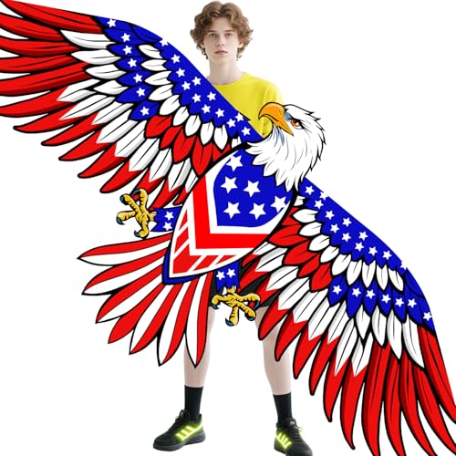 Xida Kite Xida Patriotic Eagle Kites for Adults Kids Easy to Fly Large Kite for Adults Perfect for Beginner Beach Park Outdoor Activities - Image 1