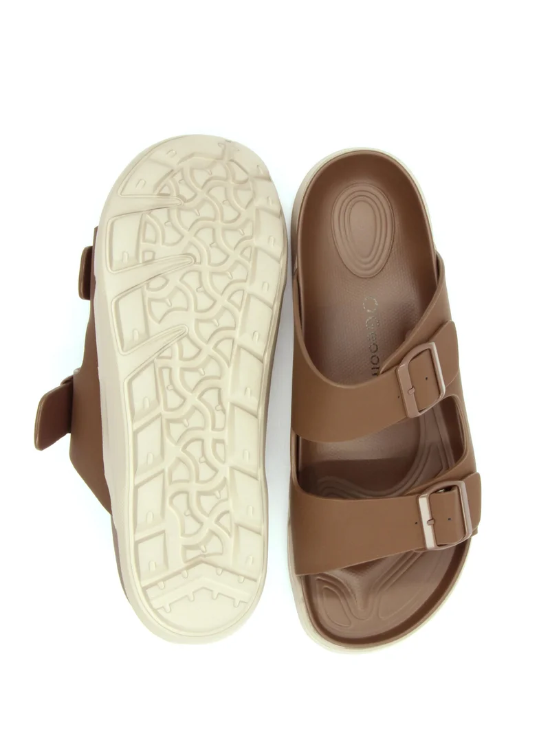 Geoomnii Jack1 Traditional Arabic Sandals for Men – Comfortable Leather Slip-On Design – Perfect for Everyday Wear & Occasions -Brown