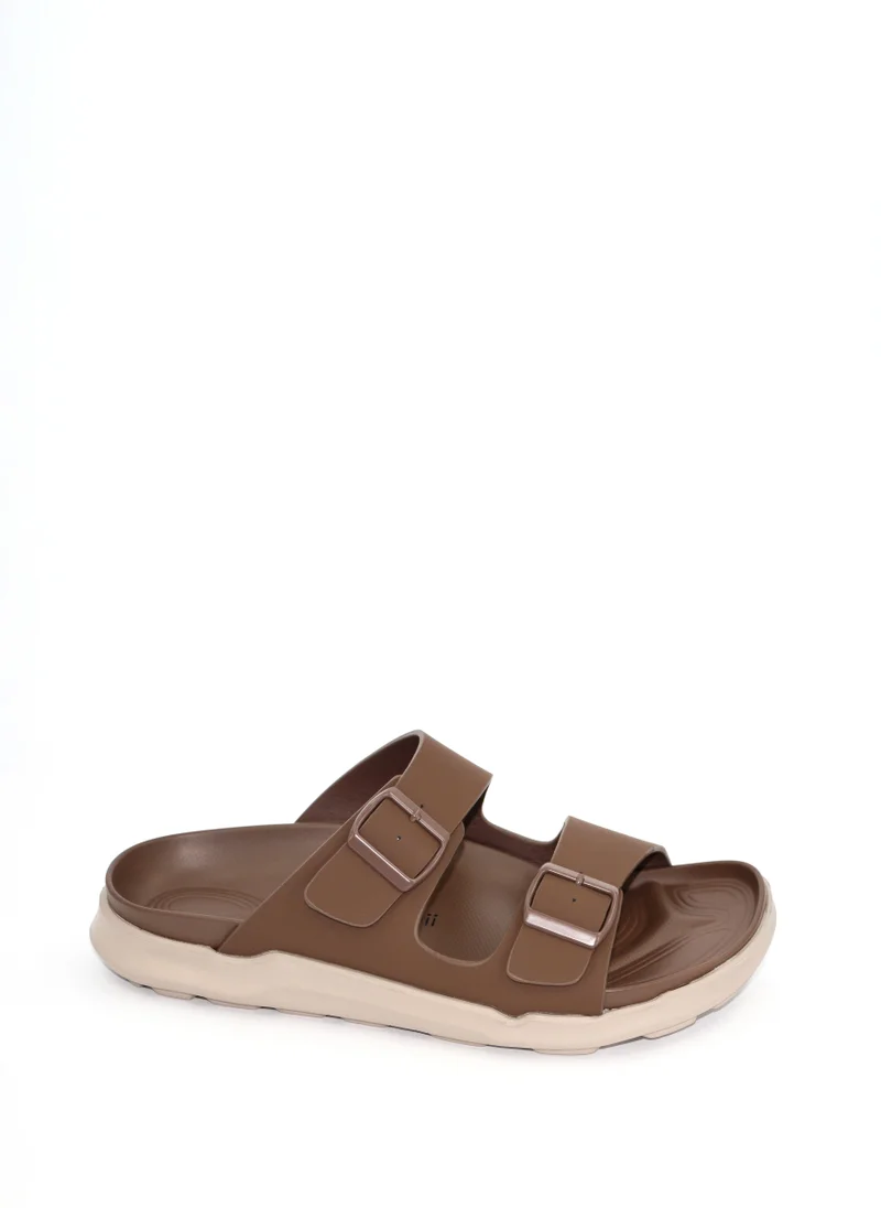 Geoomnii Jack1 Traditional Arabic Sandals for Men – Comfortable Leather Slip-On Design – Perfect for Everyday Wear & Occasions -Brown