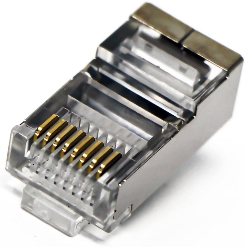 Seth Enterprises Cat6 Gold Plated Pass through RJ45 FTP Connectors (100 Pcs) - Image 3