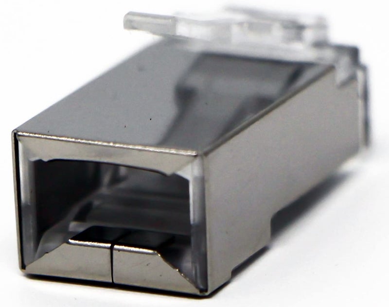 Seth Enterprises Cat6 Gold Plated Pass through RJ45 FTP Connectors (100 Pcs) - Image 1