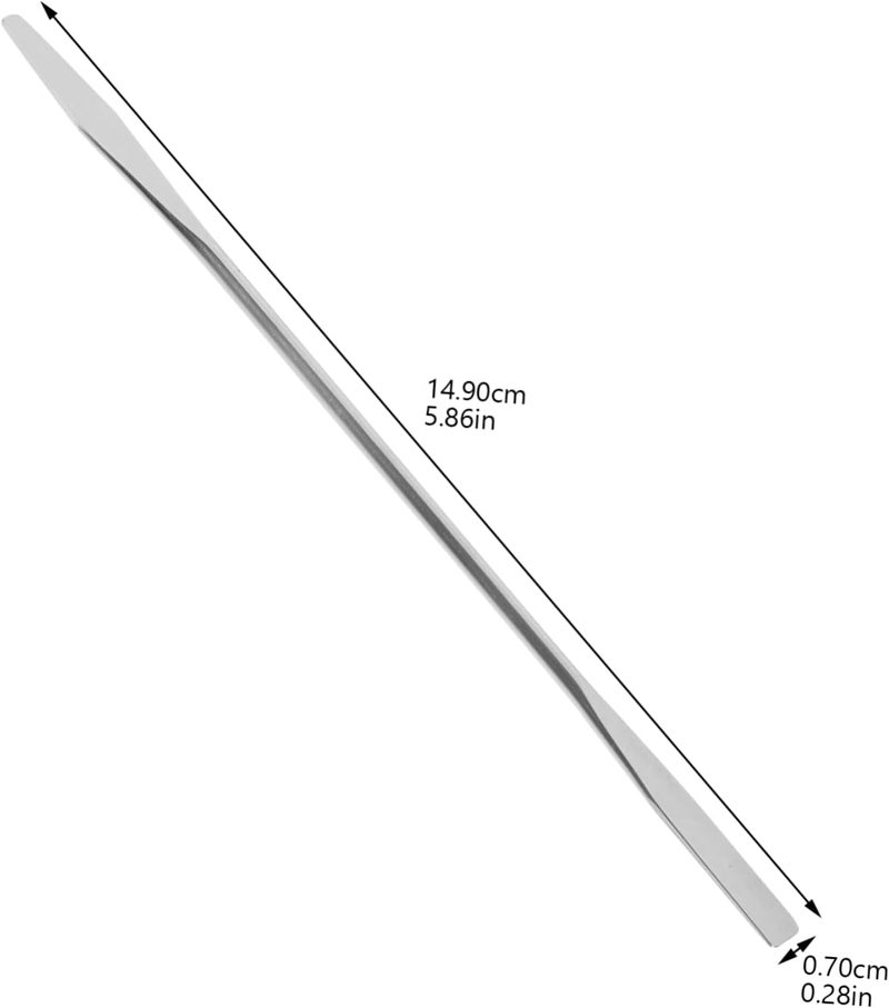 Worldwide simple practical design Milisten 10pcs Stainless Steel Makeup Spatula for Professional Mixing Cosmetic Pigment Mixing Rods for Foundation Nail Art and Elegant appearance - Image 2