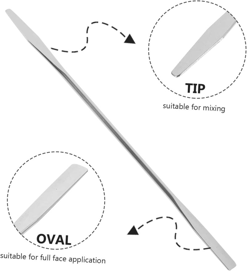 Worldwide simple practical design Milisten 10pcs Stainless Steel Makeup Spatula for Professional Mixing Cosmetic Pigment Mixing Rods for Foundation Nail Art and Elegant appearance - Image 3