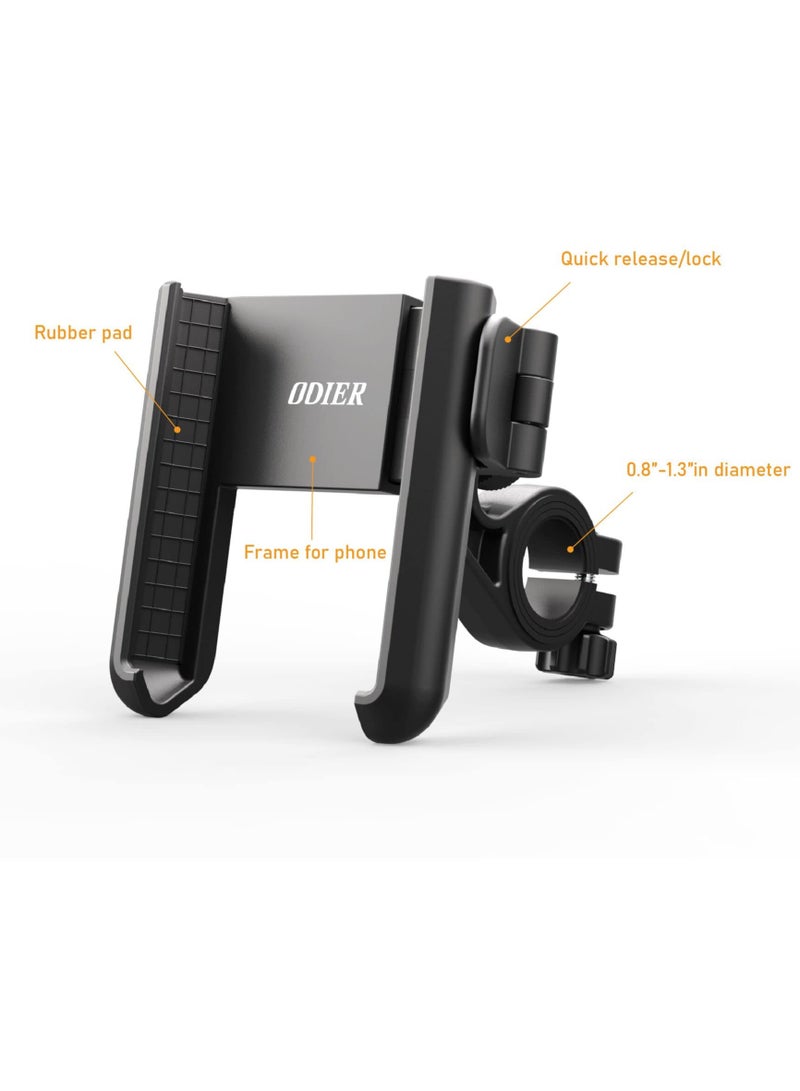 Bike Phone Mount Holder, Scooter Phone Mount, 360°Rotatable Handlebar Phone Holder, Adjustable Bicycle Motorcycle Scooter Handlebar Phone Clip Accessories, for 3.5"-7.0" Smartphone - Image 3