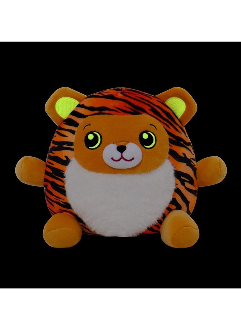 Happy Lines Gifts Dream Beams glow in the dark - , Connor the tiger (7.5"/18cm) - Vacuum Pack w/ hangtag  - Image 4