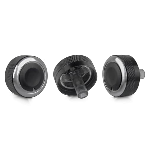 Xislet Upgraded Tundra AC Knobs Compatible with 2000 2001 2002 2003 2004 2005 2006 Toyota Tundra Accessories Air Conditioner Heater Blower Fan Control Switch Button 559050C010 559050C010 Black - Image 1
