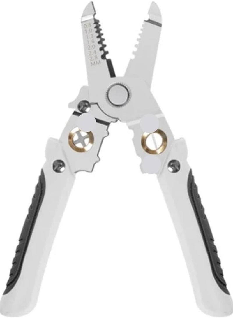 GGOOT Wire Strippers Electrical Wire Stripping Pliers Multifunctional Electrician Special Wire Splitting Pliers Universal Industrial Hardware Tools Cable Pliers(Style2 18.7cm)  - Image 1
