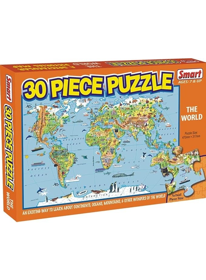 Smart The World Puzzle (Multi-Color, 30 Pieces) - Image 1