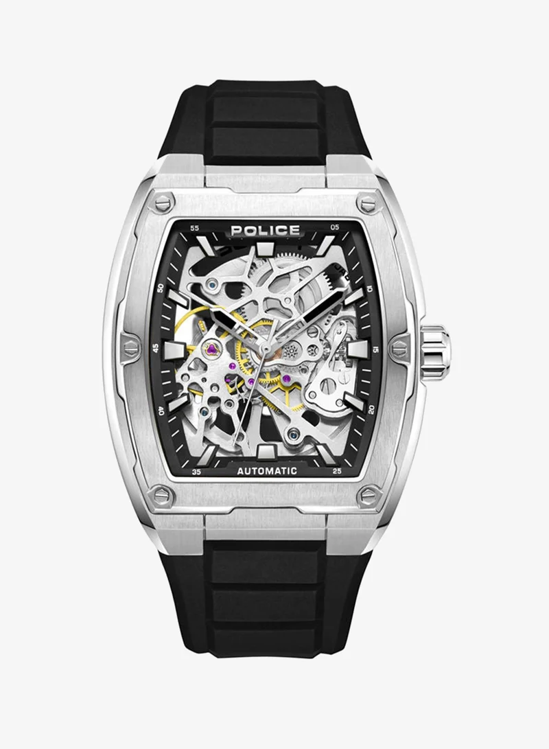 Police POLICE - Skeletor Watch For Men Black Dial With Black Silicone Strap - PEWJR0005902