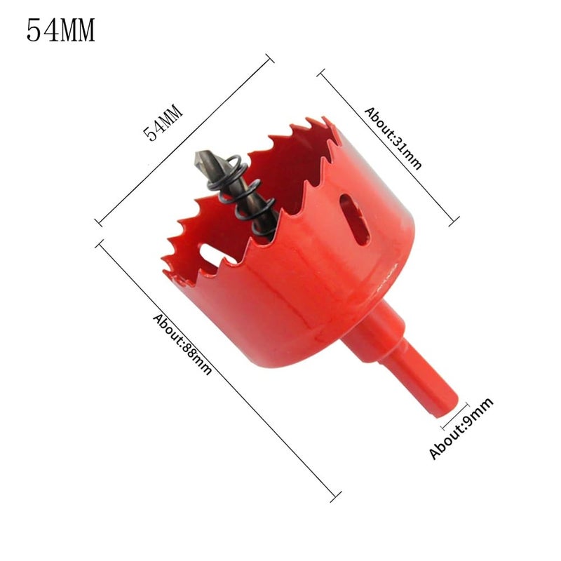 Laiwei 2.1 inch Hole Saw, bi-Metal Hole Cutter. for Drilling Wood, Aluminium Profiles, PVC, plasterboard, etc. Round Knife Calibre 2-1/8"(54mm) - Image 2