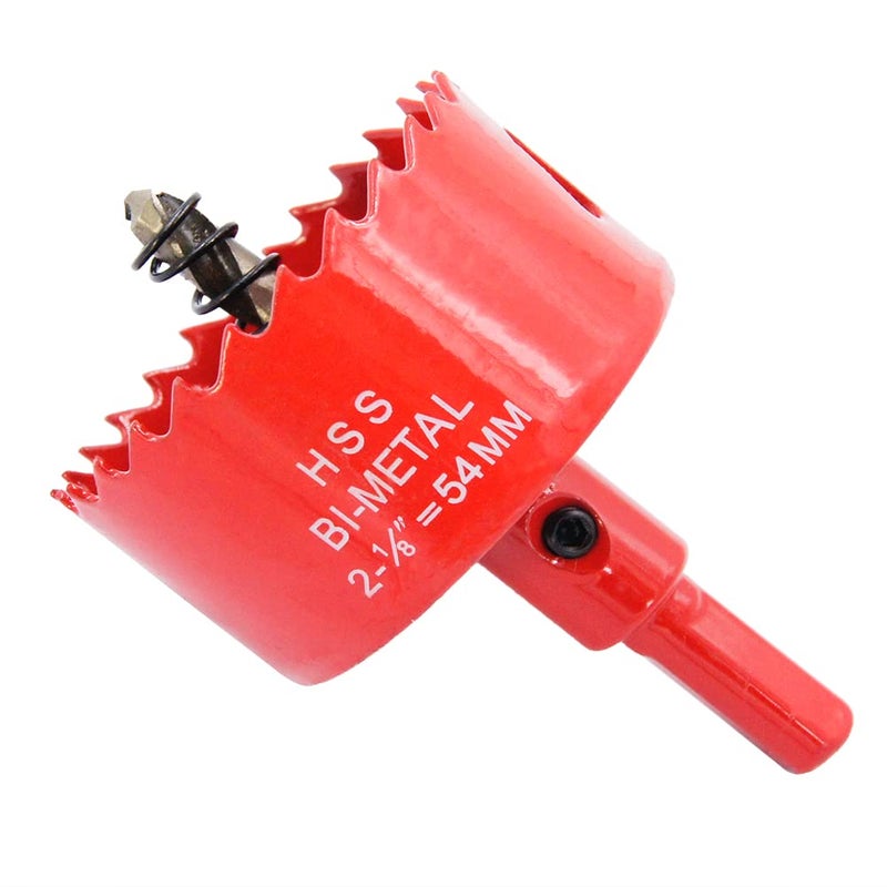 Laiwei 2.1 inch Hole Saw, bi-Metal Hole Cutter. for Drilling Wood, Aluminium Profiles, PVC, plasterboard, etc. Round Knife Calibre 2-1/8"(54mm) - Image 1