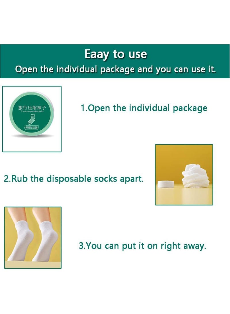10 Pairs Disposable Socks for Women and Men,Disposable Cotton Socks Tube Stretch Travel Portable Hose,Try On Socks Disposable,Travel Accessories Suitable for Sports Business Travel-Grey - Image 3