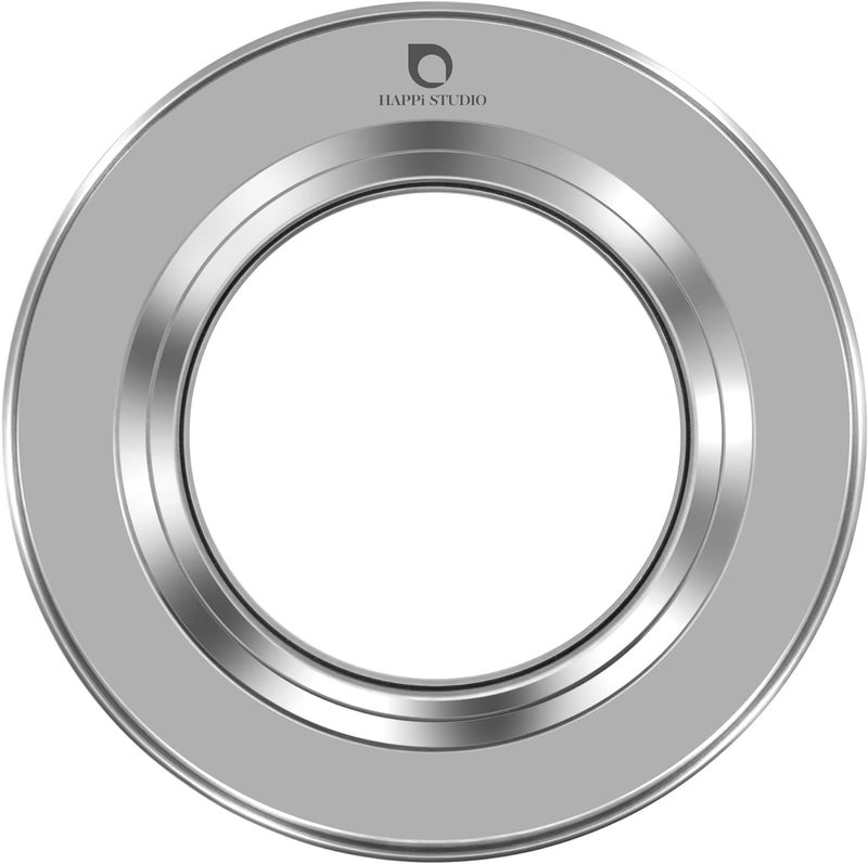 HAPPi STUDIO Steamer Ring Stainless Steel Adapter for 8 to 11inch Bamboo Steamer Baskets (Stainless Steel, Steamer Ring Only) - Image 1
