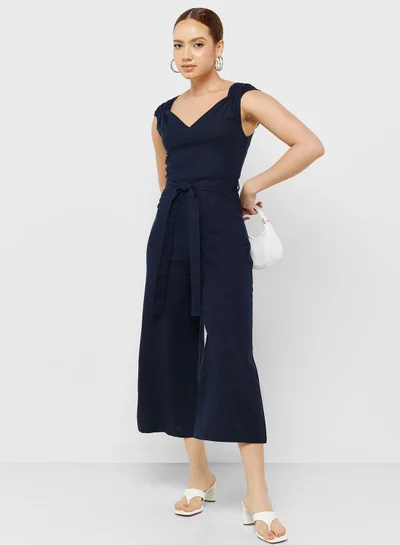 مانجو Belted Strap Jumpsuit