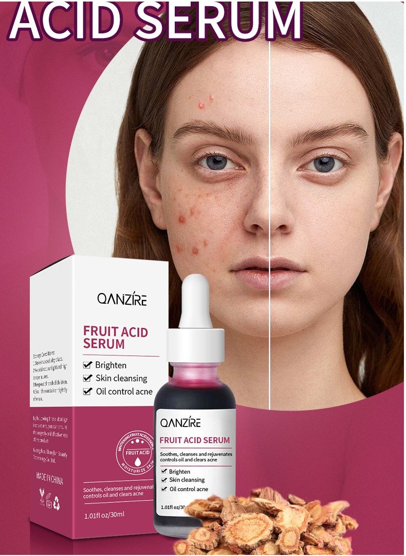 QANZIRE - Fruit acid serum to revitalize your skin facial serum for smooth and glowing skin premium facial serum for hydration and brightening anti-aging serum for all skin types - Image 1