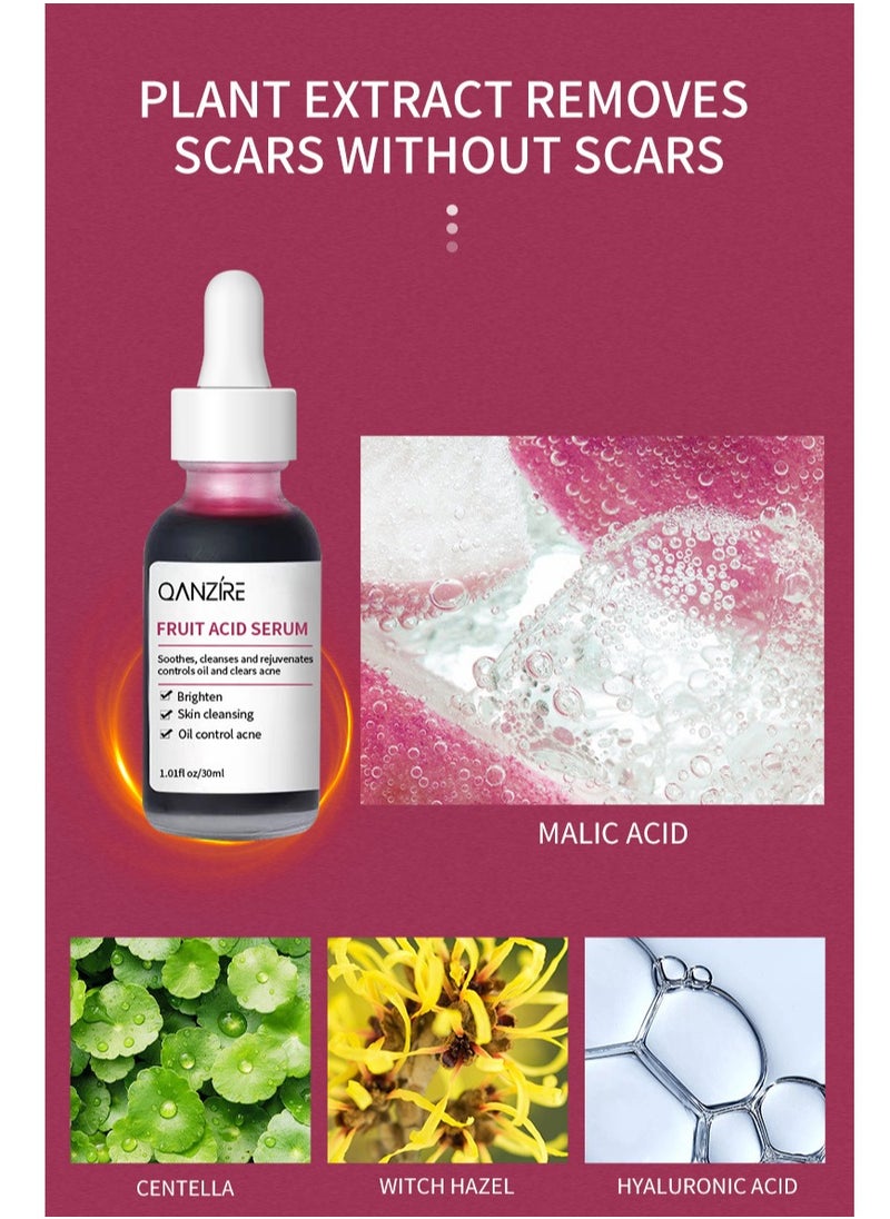 QANZIRE - Fruit acid serum to revitalize your skin facial serum for smooth and glowing skin premium facial serum for hydration and brightening anti-aging serum for all skin types - Image 1