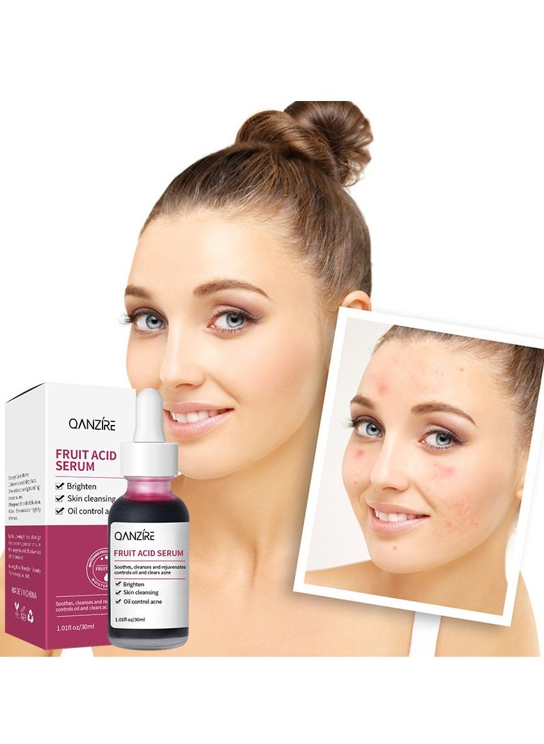 QANZIRE - Fruit acid serum to revitalize your skin facial serum for smooth and glowing skin premium facial serum for hydration and brightening anti-aging serum for all skin types - Image 1