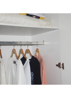 DANUBE HOME Palomeze 6 Door Wardrobe Extra Sturdy Closet Clothes Storage Cupboard Modern Design Space Saving Cabinet For Bedroom L 240 x W 60 x H 220 Cm White / Black  - Image 4