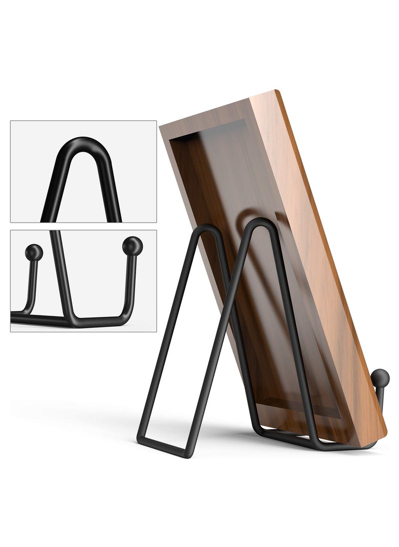 Decolore Decolore 4 Pack 4 Inch Display Stands Black Iron Easel for Plate Stand Plate Holder for Picture Decorative Plate Photo Easel Artistic Work Display Stand Picture Frames  - Image 2