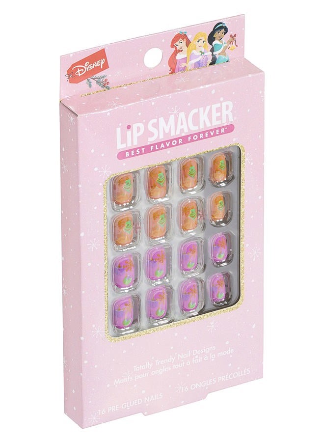 Lip Smacker Disney Princess Holiday Press On Nails Stocking Christmas Gifts For Girls Kids - Image 3